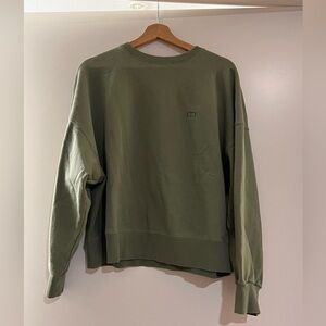 Olive Green Women's Crew Neck Sweater